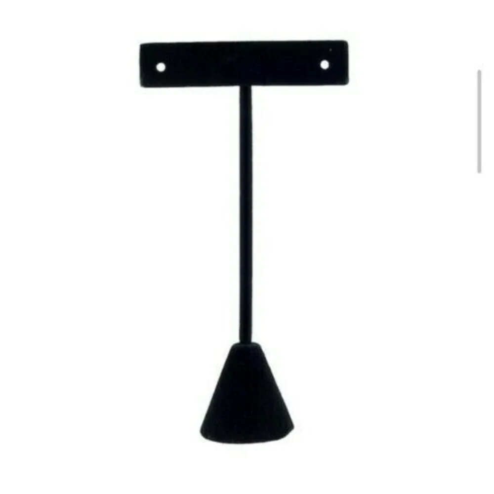 Black Velvet Earring T Stand Showcase Display 5.57